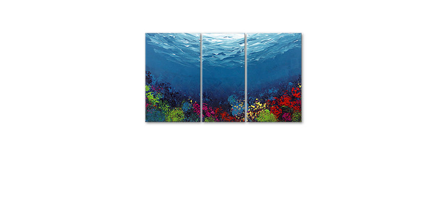 El cuadro Coral Garden 140x80cm
