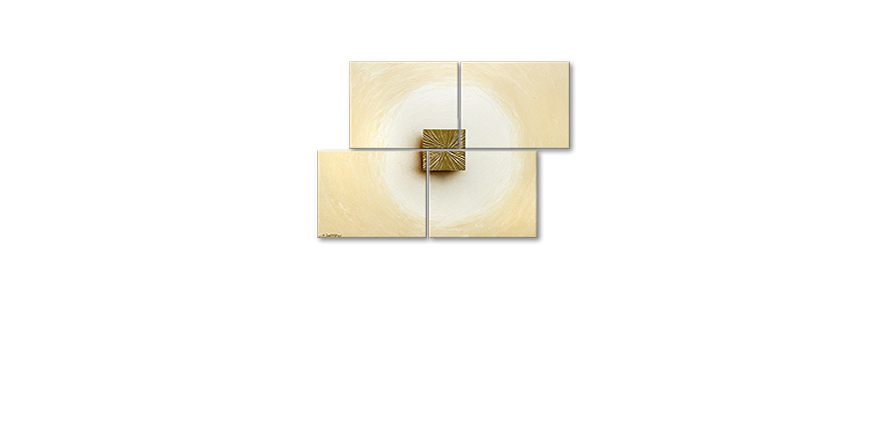 El cuadro Golden Cube 115x80cm