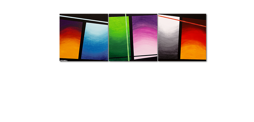 El cuadro Wave of Colors 210x70cm