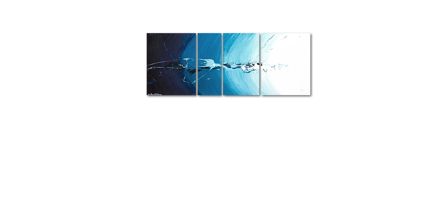El cuadro azul Water Splash 130x50cm