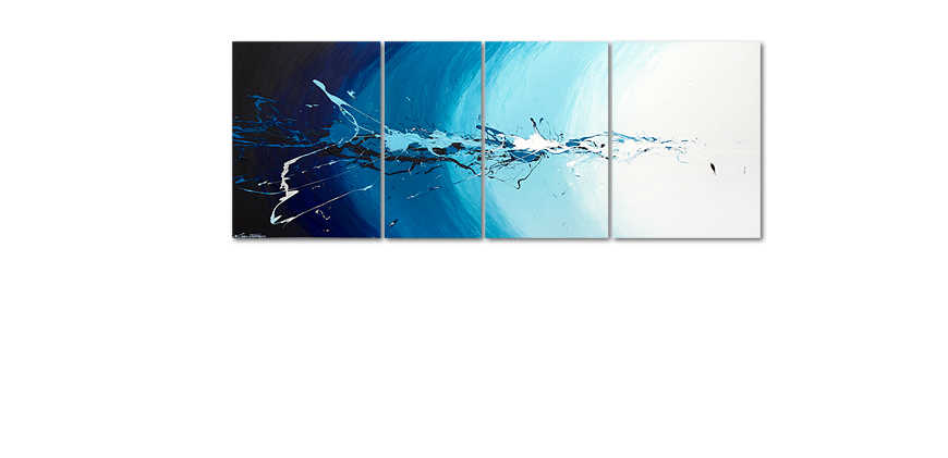 El cuadro de varias piezas Water Splash 210x80cm