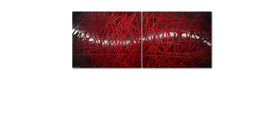 El cuadro moderno Red Push 200x80cm