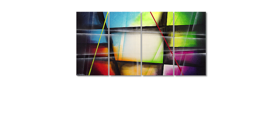 El cuadro moderno Window to Rainbow 160x80cm