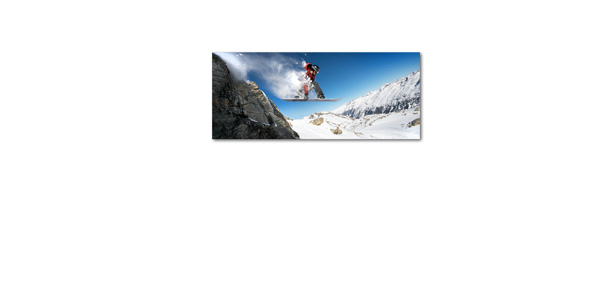 El cuadro moderno Snow Ride 120x50cm