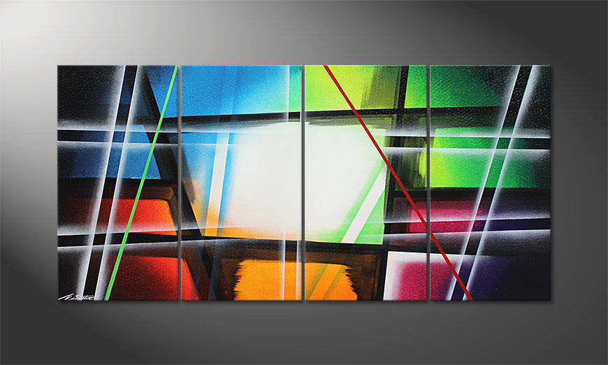 El cuadro moderno Prisma 160x80cm