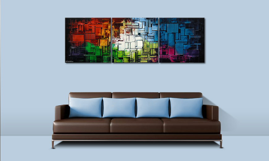 El cuadro Color Cubes210x70cm