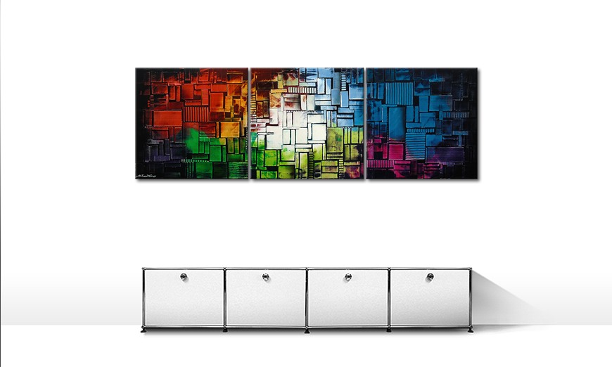 El cuadro Color Cubes210x70cm