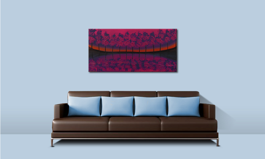 El cuadro Purple Tree 120x60cm