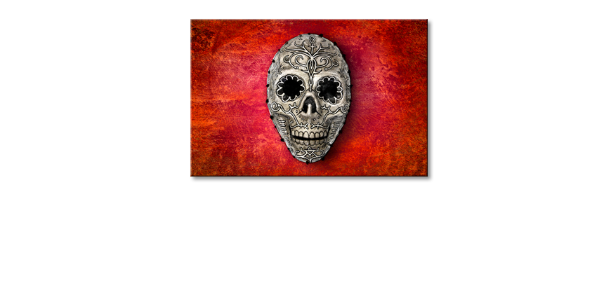 El-cuadro-Skull-On-Red