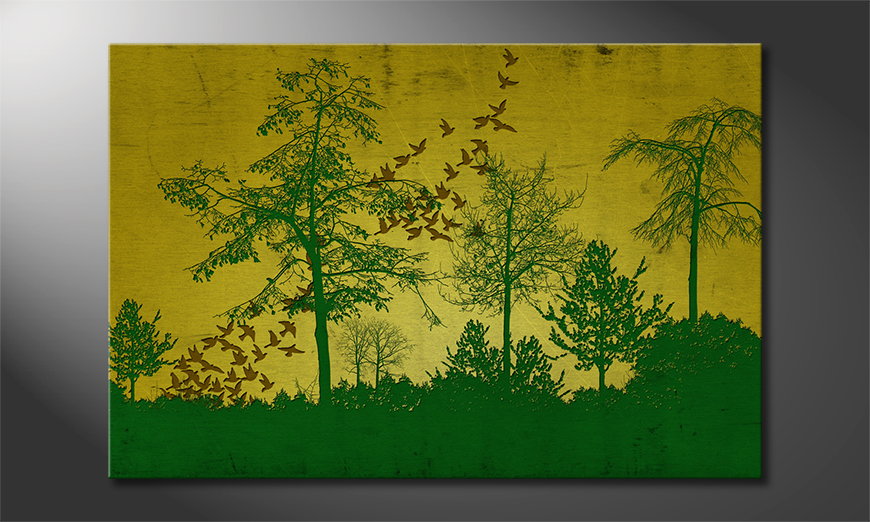 El-cuadro-impreso-Birds-in-Forest