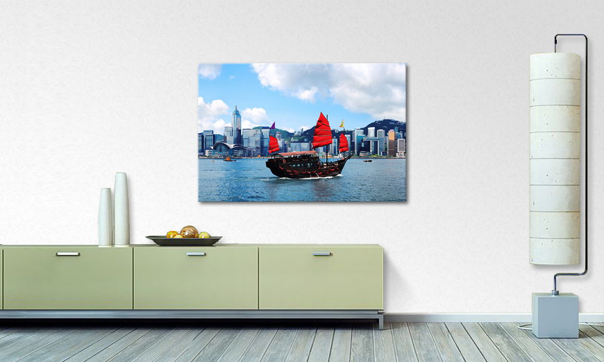 El cuadro impreso Hongkong Boat