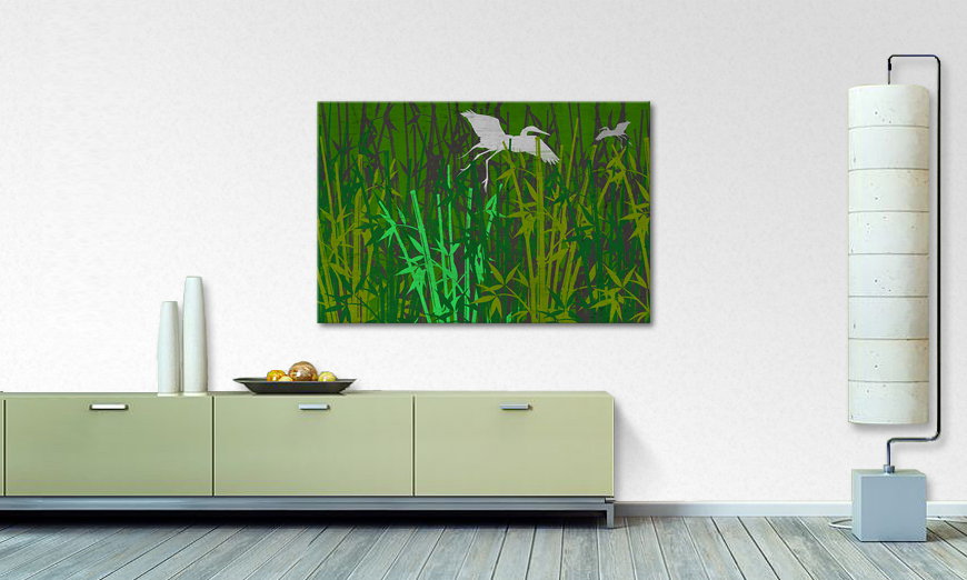 El cuadro impreso sobre lienzo Bamboo