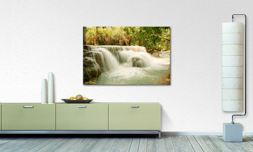 El cuadro moderno Jungle Waterfall