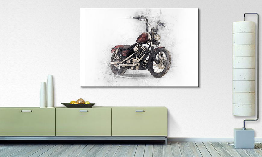 El cuadro moderno Motorbike
