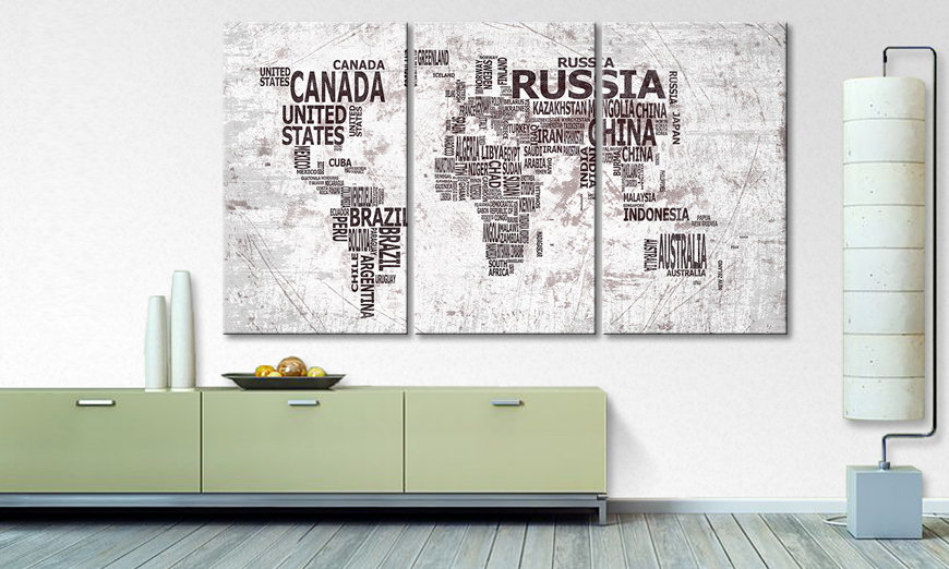 El cuadro moderno World Map 22 180x100 cm