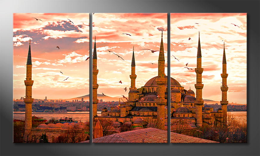 Impresión-de-arte-moderno-Blue-Mosque-180x100-cm