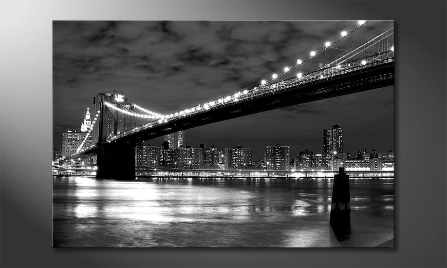 Impresión-de-arte-moderno-Brooklyn-Bridge