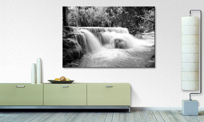 Impresión de arte moderno Waterfall In Jungle