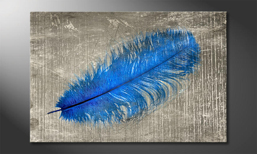 Impresión-de-la-lona-Feather-In-Blue