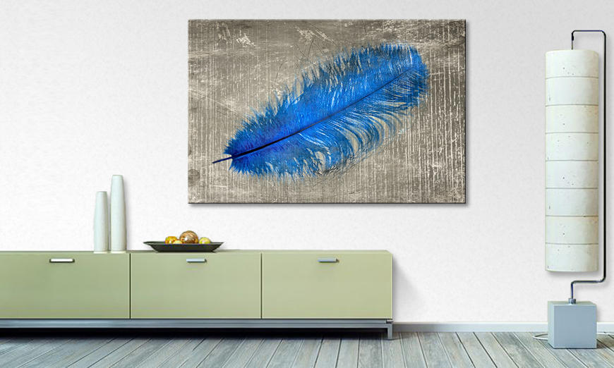 Impresión de la lona Feather In Blue