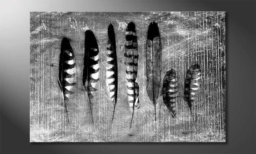 Impresión-de-la-lona-Monochrome-Feathers