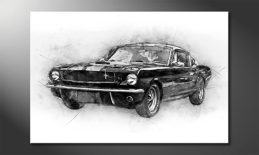 La-cuadro-impresa-Black-Mustang-120x80-cm
