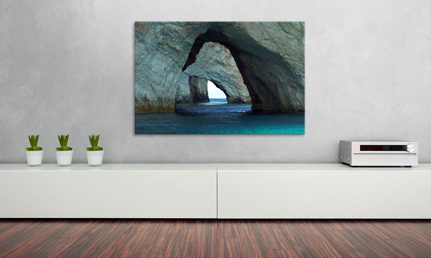 La cuadro impresa Blue Caves 90x60 cm