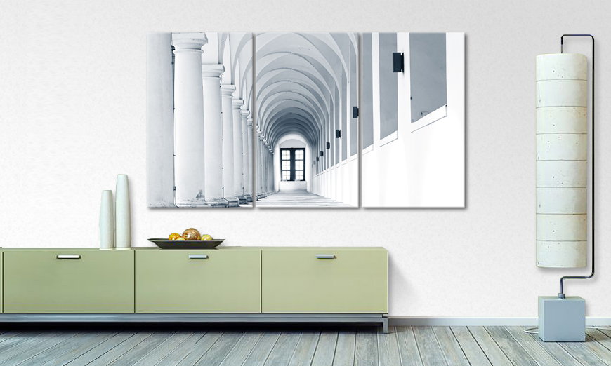 La cuadro impresa Columns Gallery 180x100 cm