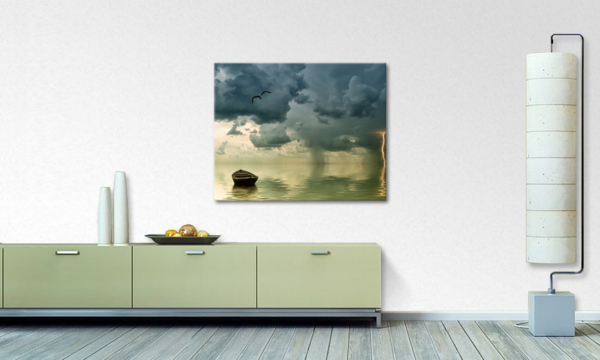 La cuadro impresa The Lonely Boat 100x80 cm