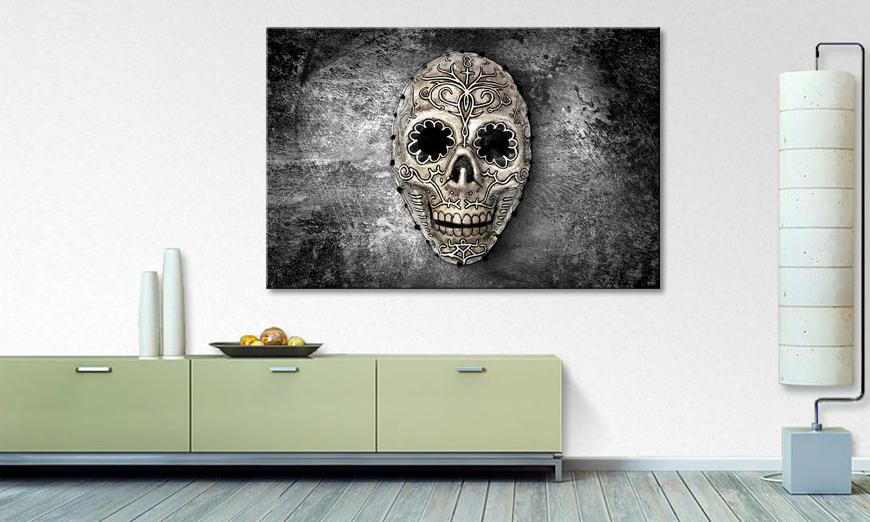 La pintura exclusiva Monochrome Skull