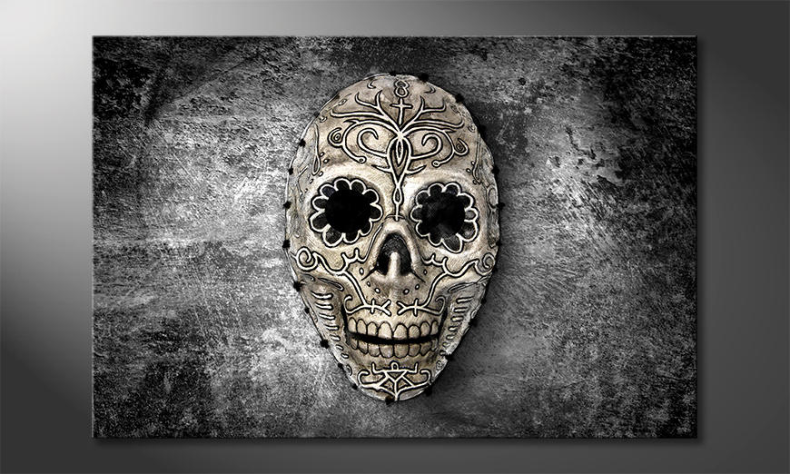 La pintura  exclusiva Monochrome Skull