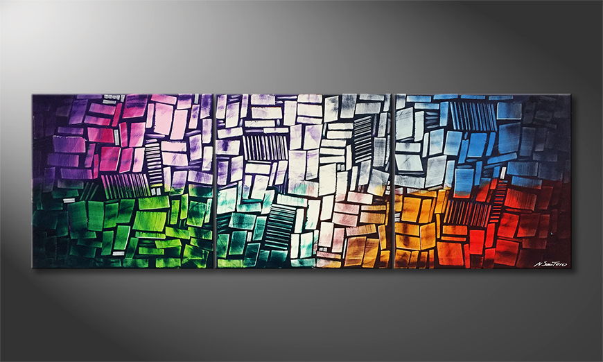 Arte moderno Abstract Colors 210x70cm