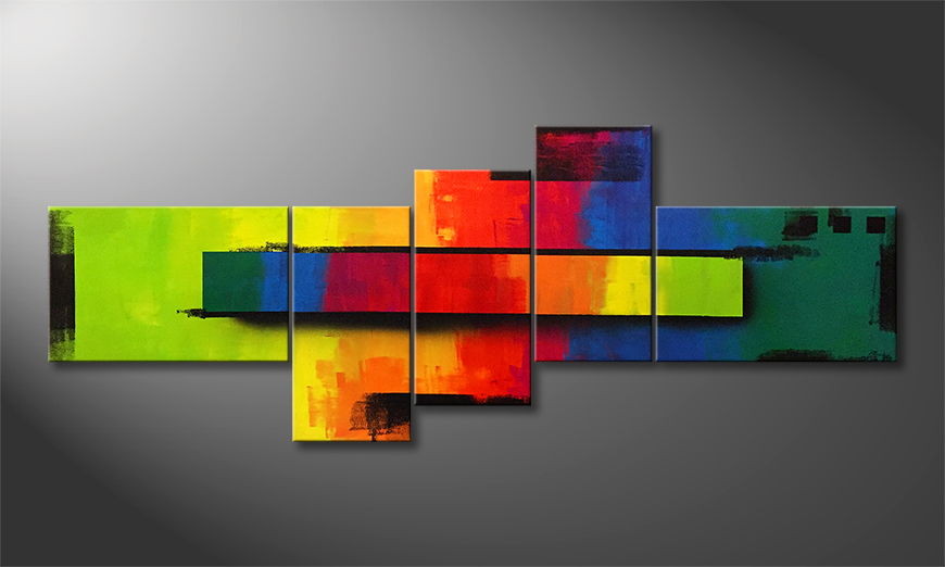 Arte moderno Altered Rainbow 210x80cm