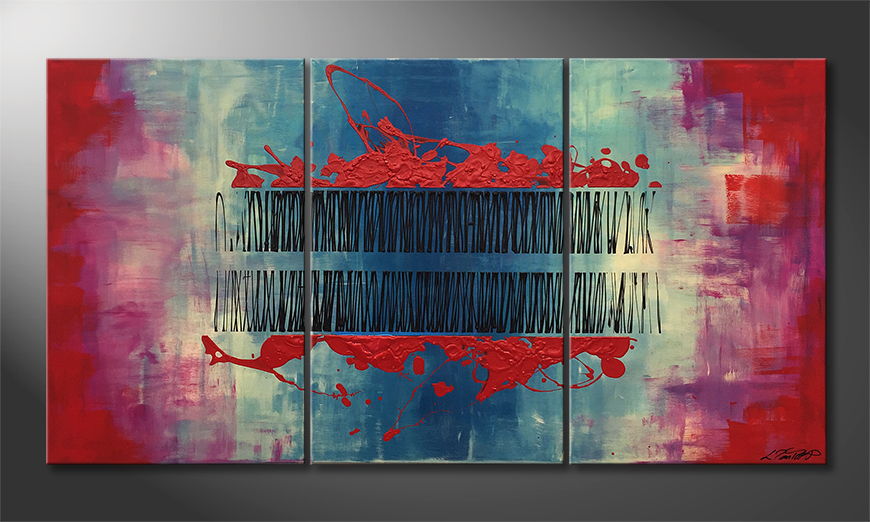 Arte moderno Blood Lines 150x80cm
