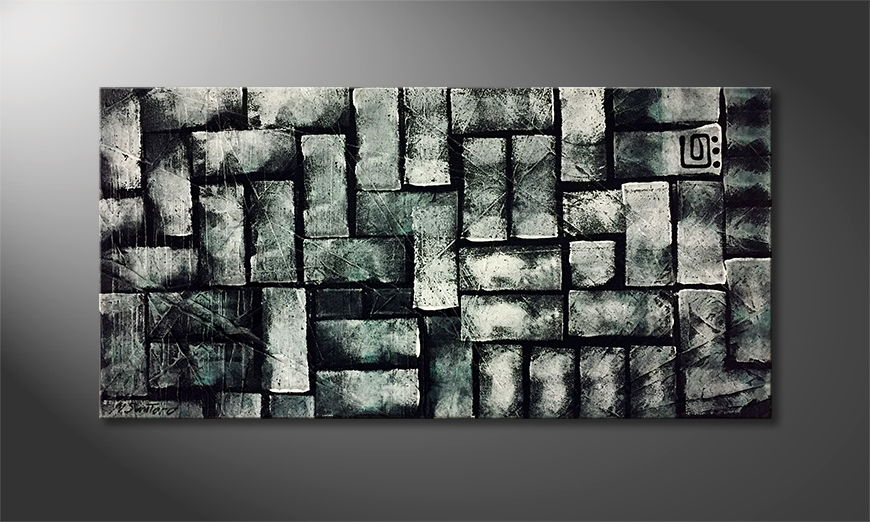 Arte moderno Cold Stones 100x50cm