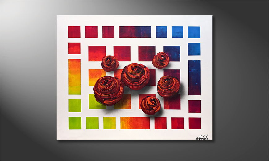 Arte moderno Colors Of Roses 100x80cm
