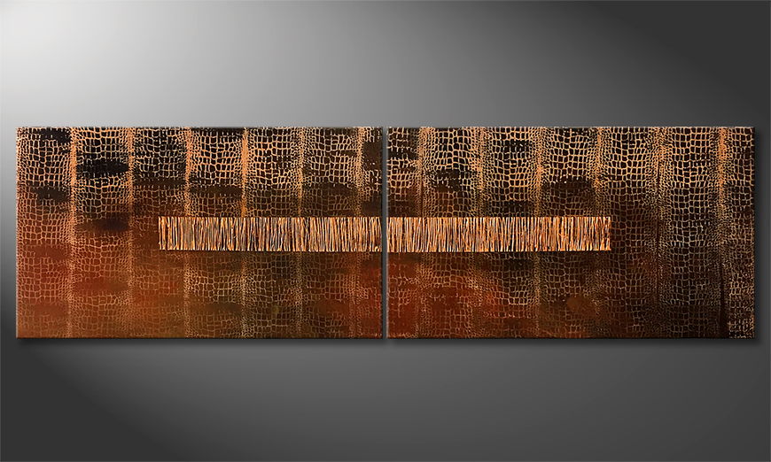 Arte moderno Copper Age 200x60cm