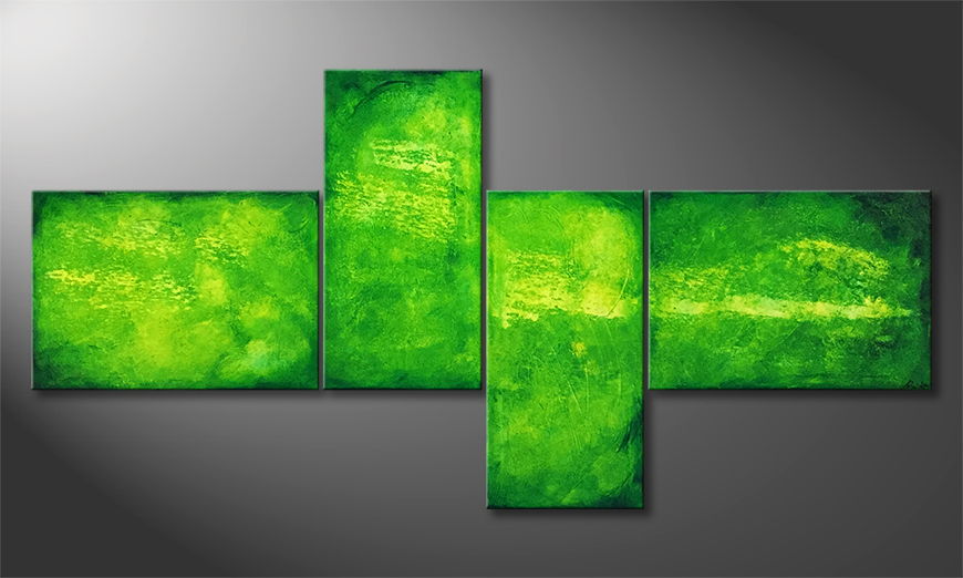 Arte moderno Green Shock 220x110cm