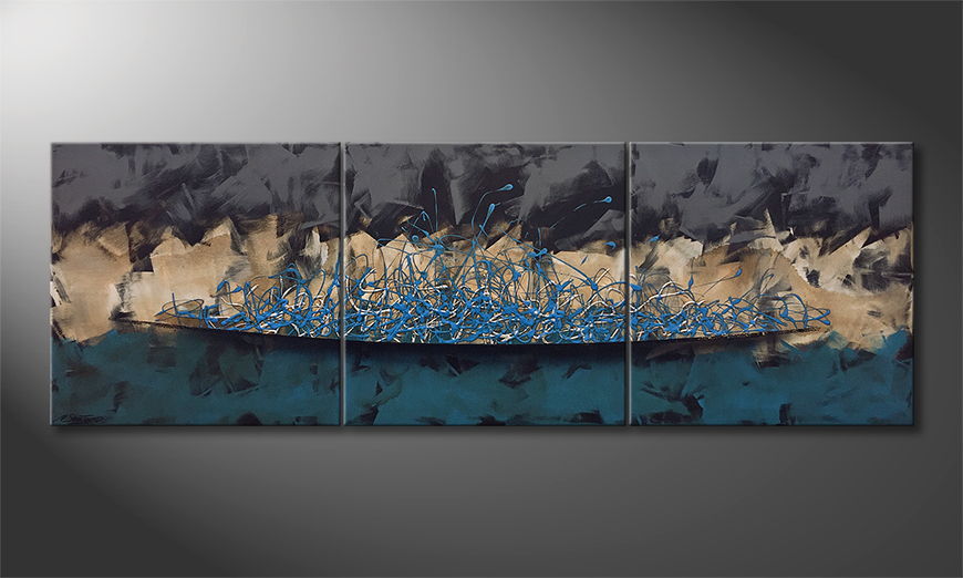 Arte moderno Inner Wave 210x70cm