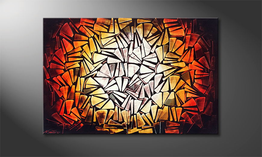 Arte moderno Shattered Glow 120x80cm