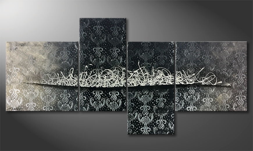 Arte moderno Silver Mist 200x100cm