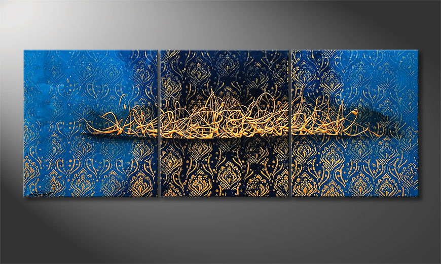 El cuadro Arabic Gold 180x70cm