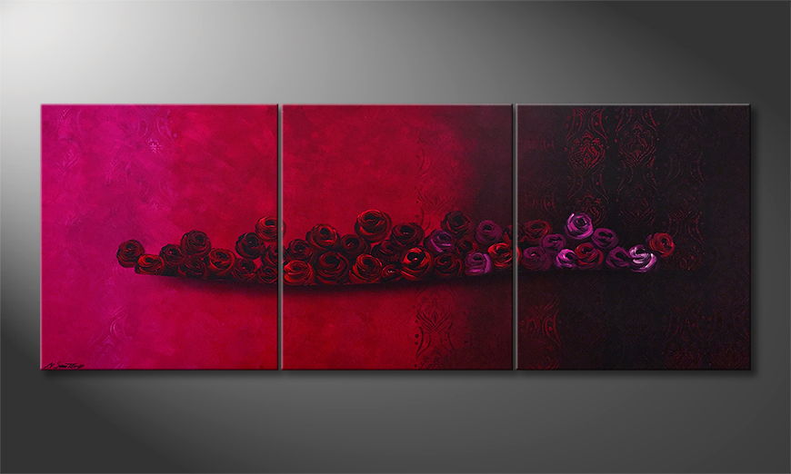 El cuadro Bed Of Roses 210x80cm