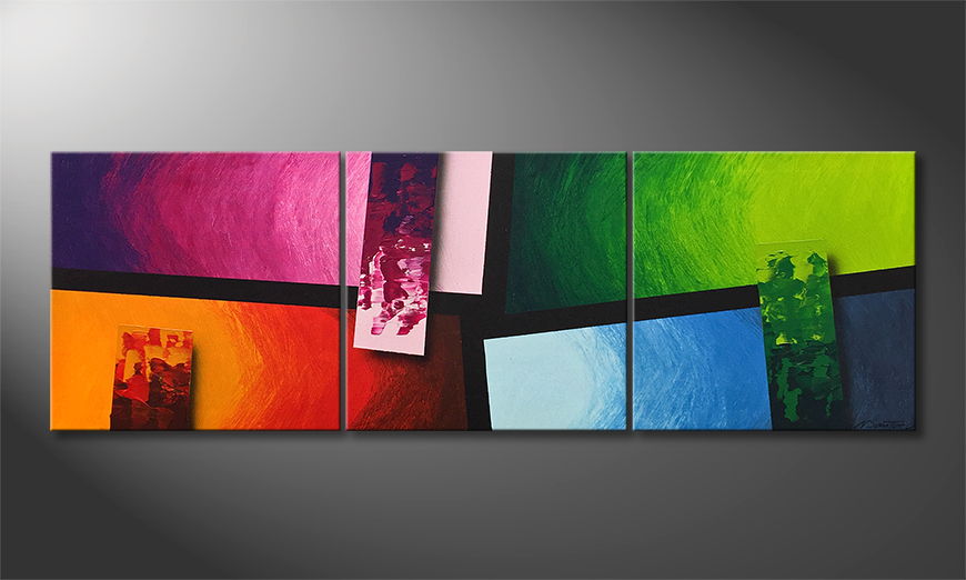 El cuadro Color Blocs 150x50cm