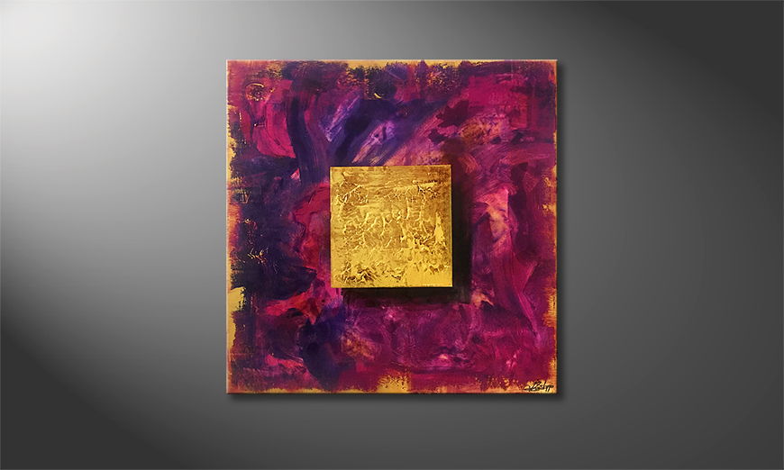 El cuadro Gold Berry 70x70cm