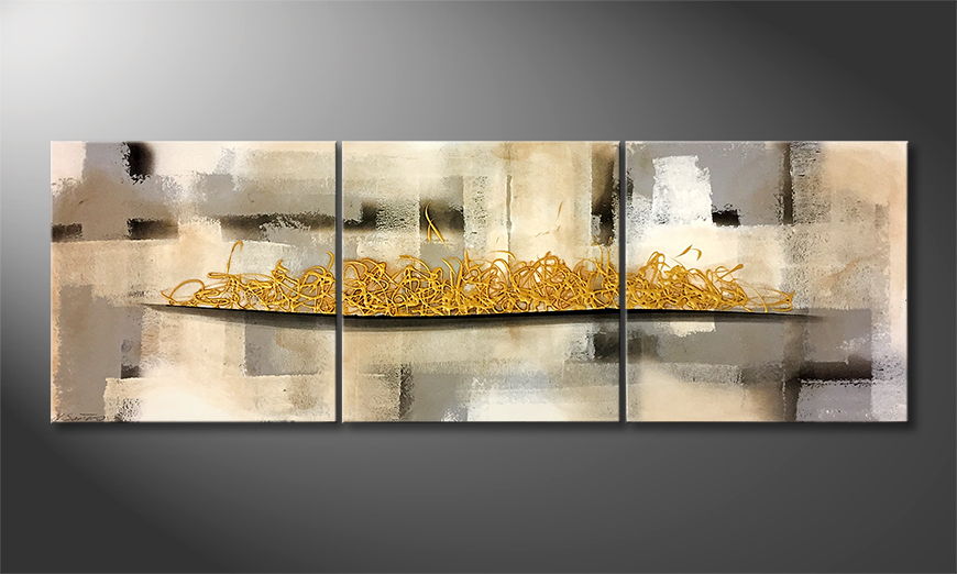 El cuadro Golden Dream 210x70cm
