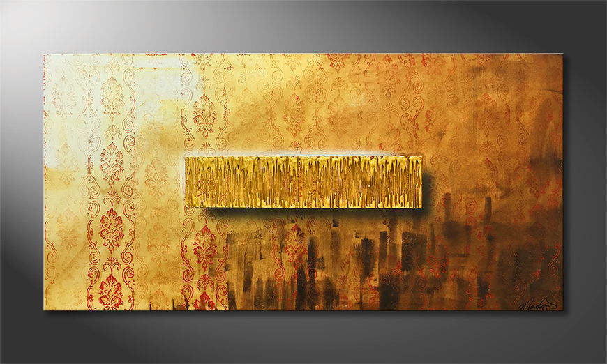 El cuadro Golden Freedom 140x70cm
