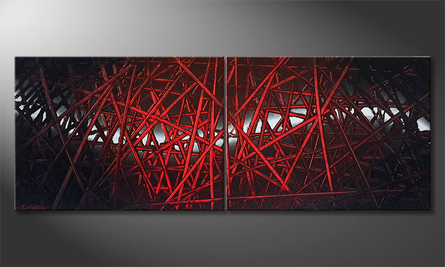 El cuadro Red Push 160x60cm