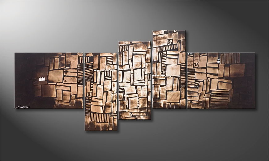 El cuadro moderno Choclate Cubes 210x90cm