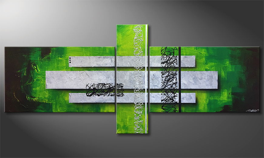 El cuadro moderno Green Inspiration 230x100cm
